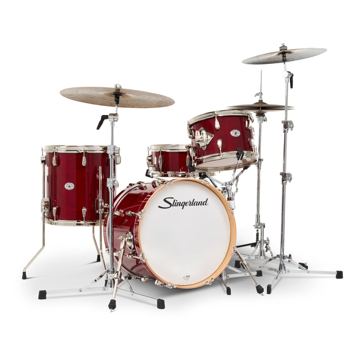 Slingerland Studio King 8x12 14x14 14x18 Royal Crimson drum kit