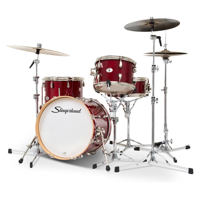 Slingerland Studio King 8x12 14x14 14x18 Royal Crimson drum kit