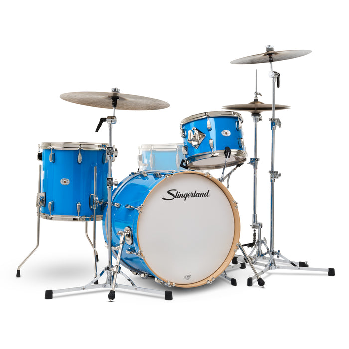 Slingerland Studio King 8x12 14x14 14x20 Lunar Blue drum kit