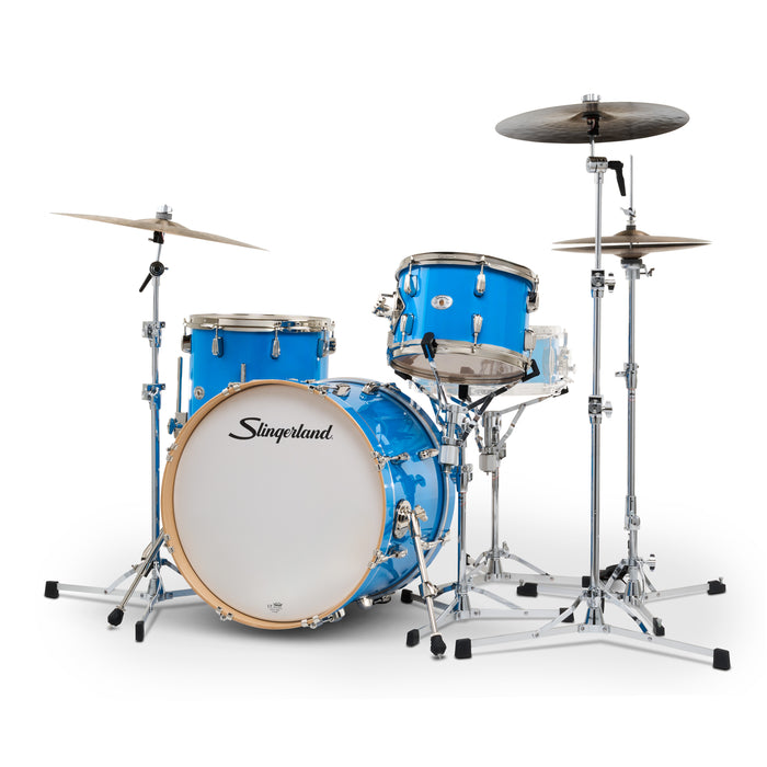 Slingerland Studio King 8x12 14x14 14x20 Lunar Blue drum kit