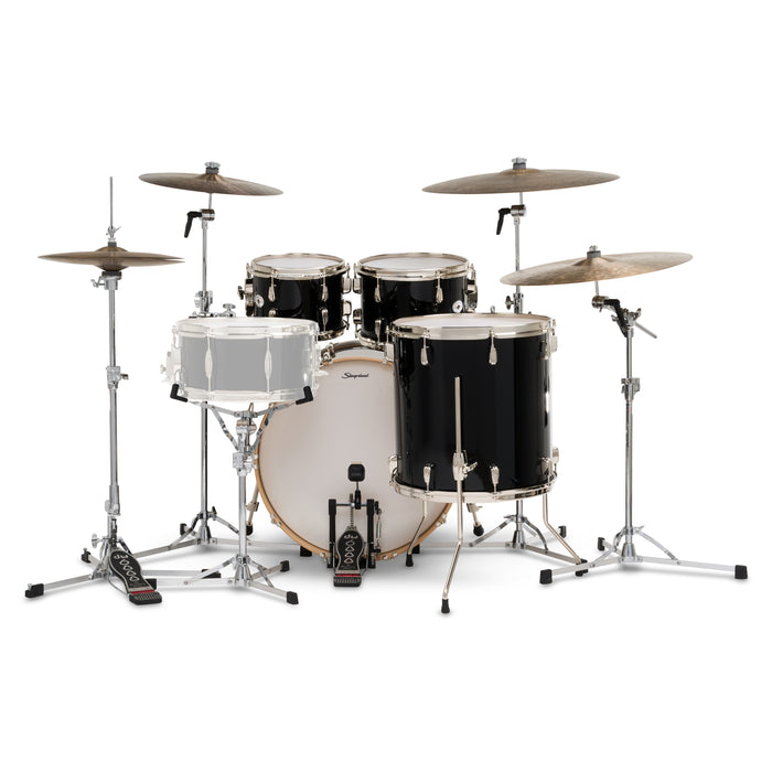 Slingerland Studio King 7x10 8x12 16x16 16x22 Del Norte Black drum kit