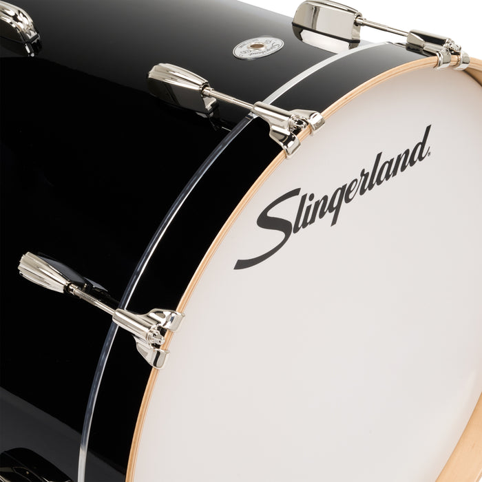 Slingerland Studio King 7x10 8x12 16x16 16x22 Del Norte Black drum kit