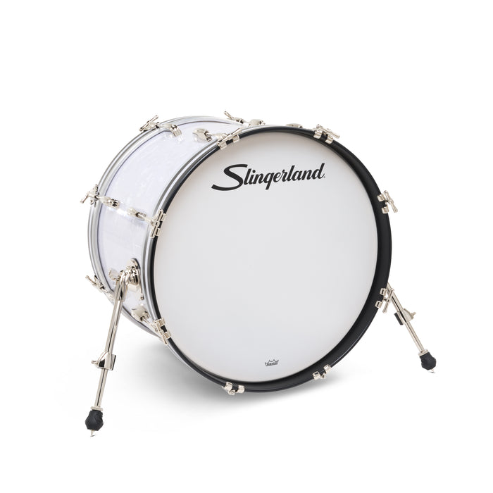Slingerland Radio King Bass Drum 18x14in - White Marine Pearl Wrap - Timpano-percussion