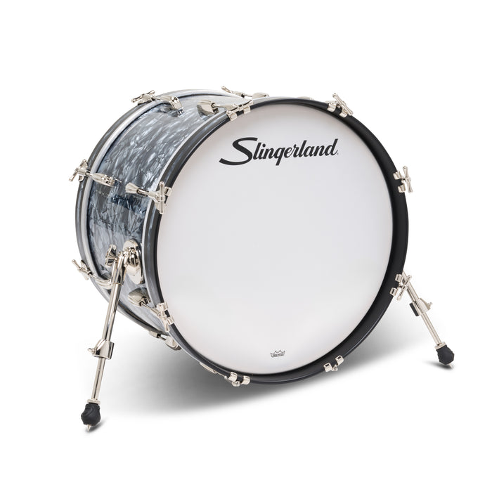 Slingerland Radio King Bass Drum 20x14in - Black Diamond Pearl Wrap - Timpano-percussion