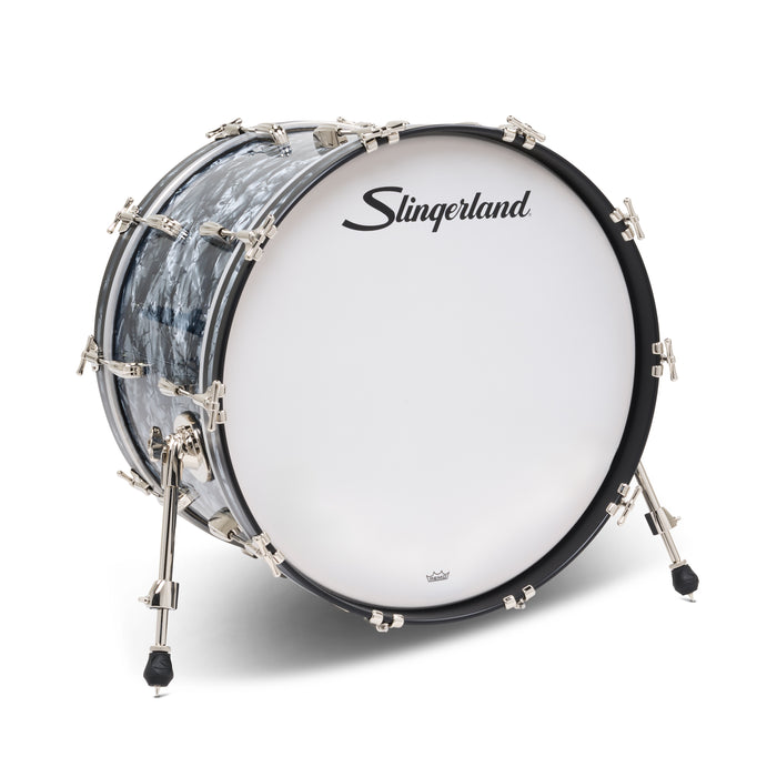 Slingerland Radio King Bass Drum 22x14in - Black Diamond Pearl Wrap - Timpano-percussion