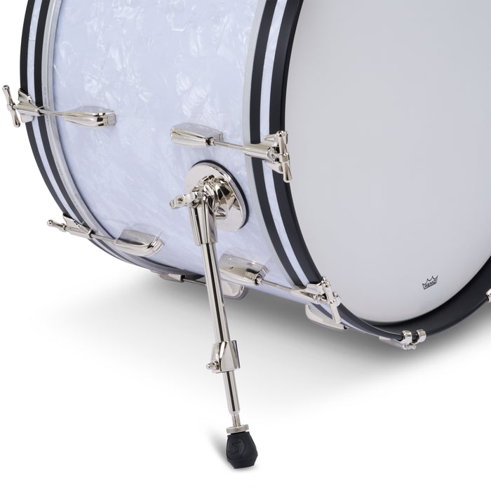 Slingerland Radio King Bass Drum 24x14in - White Marine Pearl Wrap - Timpano-percussion