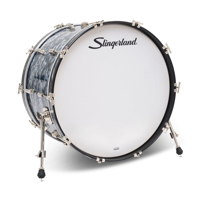 Slingerland Radio King Bass Drum 24x14in - Black Diamond Pearl Wrap - Timpano-percussion