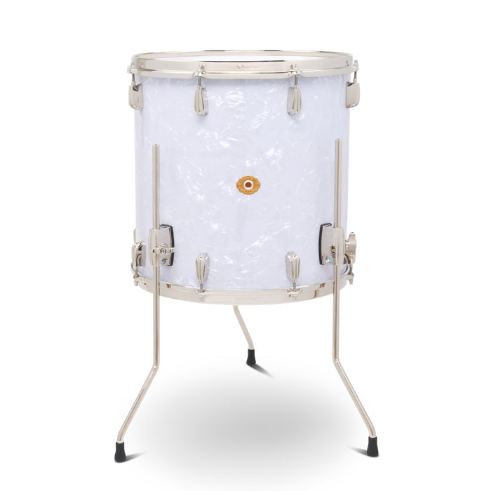 Slingerland Radio King Floor Tom 16x16in - White Marine Pearl Wrap - Timpano-percussion