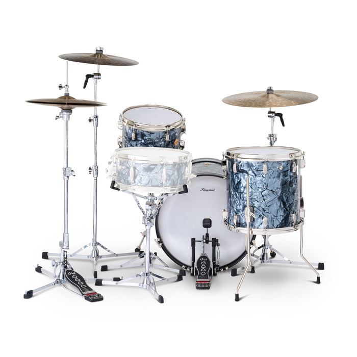 Slingerland Radio King Drum Kit 20-12-14in - Black Diamond Pearl Wrap - Timpano-percussion