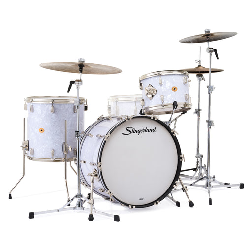 Slingerland Radio King Outfit Drum Kit 22-13-16in - White Marine Pearl Wrap - Timpano-percussion