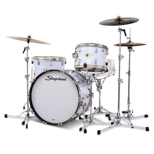 Slingerland Radio King Outfit Drum Kit 22-13-16in - White Marine Pearl Wrap - Timpano-percussion