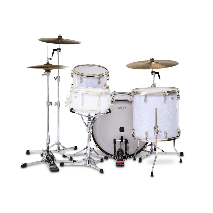 Slingerland Radio King Outfit Drum Kit 22-13-16in - White Marine Pearl Wrap - Timpano-percussion