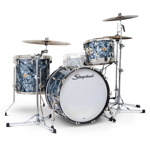 Slingerland Radio King Drum Kit 22-13-16in - Black Diamond Pearl Wrap - Timpano-percussion