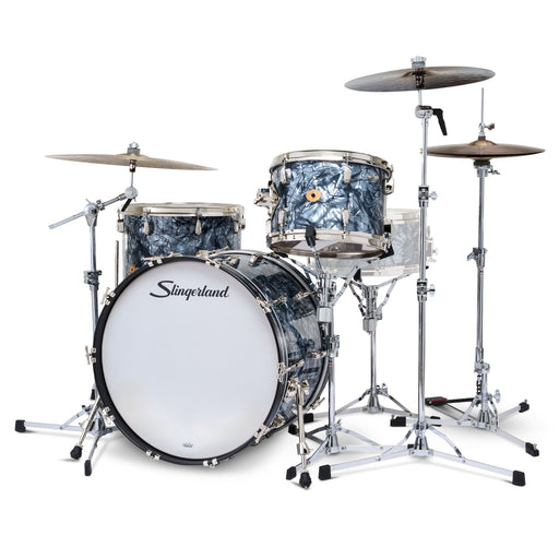 Slingerland Radio King Drum Kit 22-13-16in - Black Diamond Pearl Wrap - Timpano-percussion