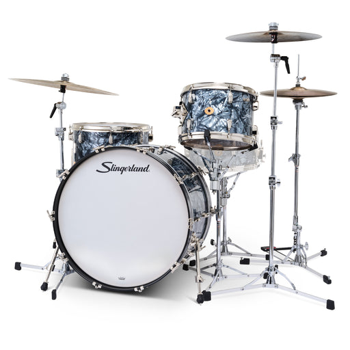 Slingerland Radio King Outfit Drum Kit 24-13-16in - Black Diamond Pearl Wrap - Timpano-percussion