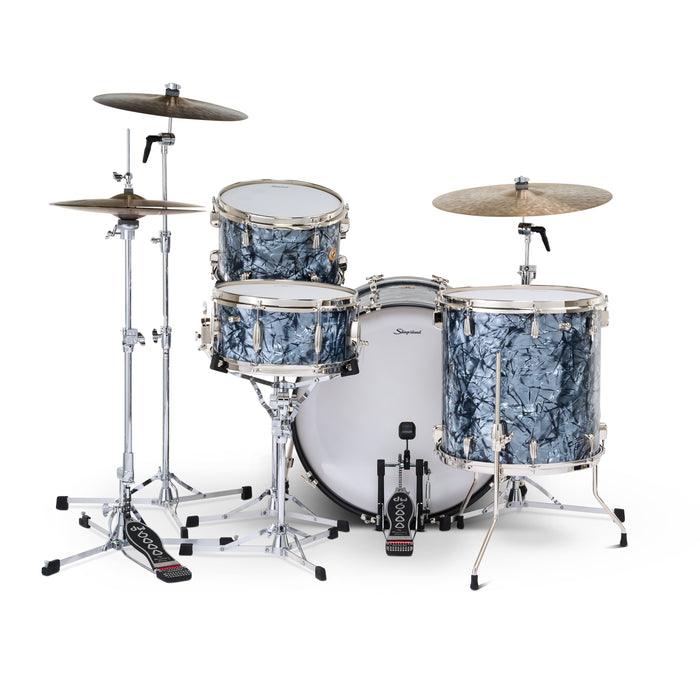 Slingerland Radio King Outfit Drum Kit 24-13-16x14in - Black Diamond Pearl Wrap - Timpano-percussion