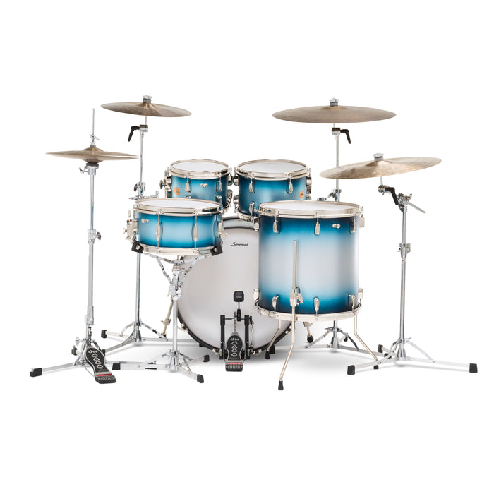 Slingerland Radio King Outfit Drum Kit 22-10-12-16x14in -  Blue and Silver Lacquer - Timpano-percussion