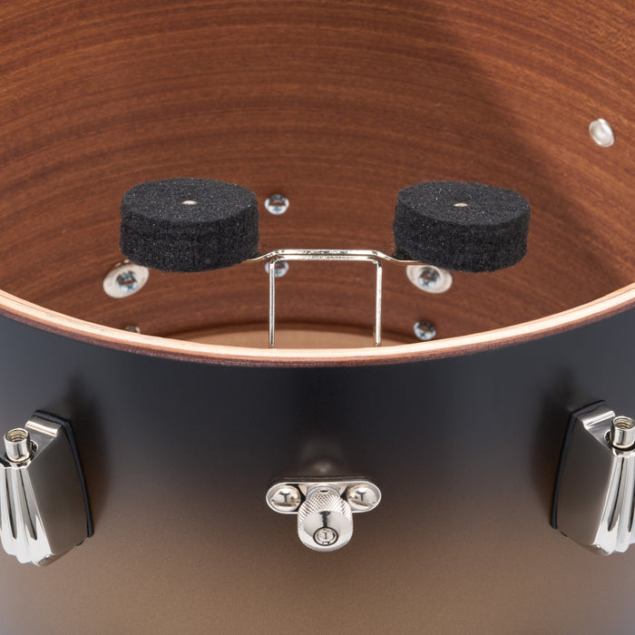 Slingerland Radio King Tom 10x7in - Black and Gold Lacquer - Timpano-percussion