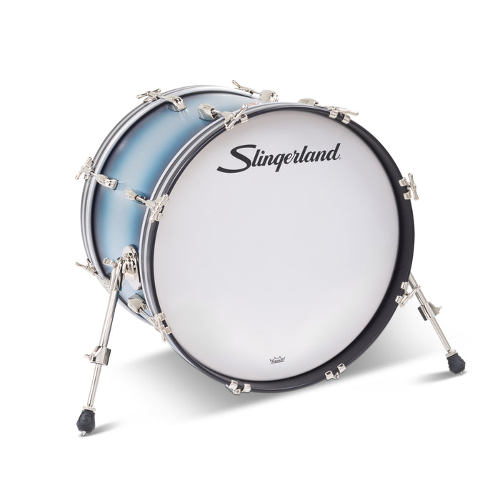 Slingerland Radio King Bass Drum 20x14in - Blue and Silver Lacquer - Timpano-percussion