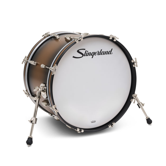 Slingerland Radio King Bass Drum 20x14in - Black and Gold Lacquer - Timpano-percussion