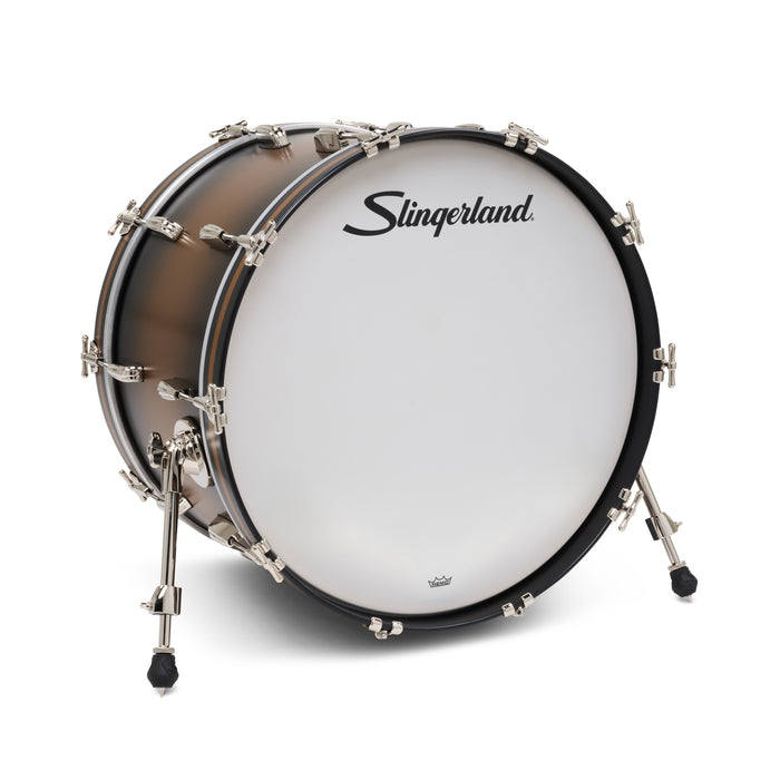 Slingerland Radio King Bass Drum 22x14in - Black and Gold Lacquer - Timpano-percussion