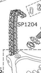 DW SP1204 CHAIN FOR MCD PEDAL ONE CLIP NO PIN - Timpano-percussion