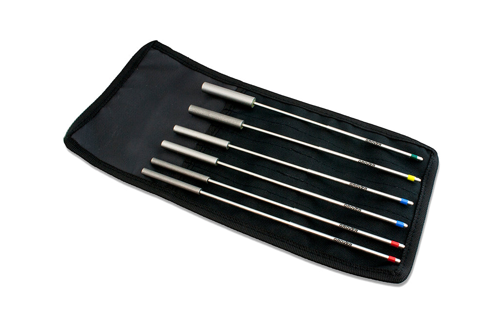 Battes de triangle Grover Deluxe Tubulaire (set de 6) avec étui