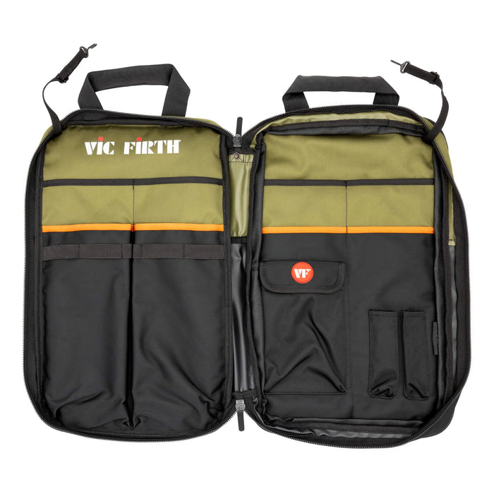 Vic Firth VXSB0114 Professional Stick Bag Green/Black - Timpano-percussion