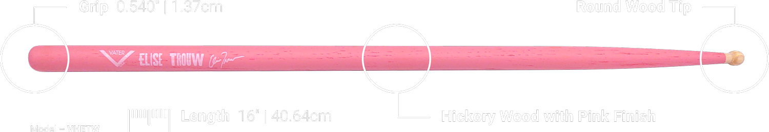 Baguettes de caisse claire Vater Elise Trouw Signature