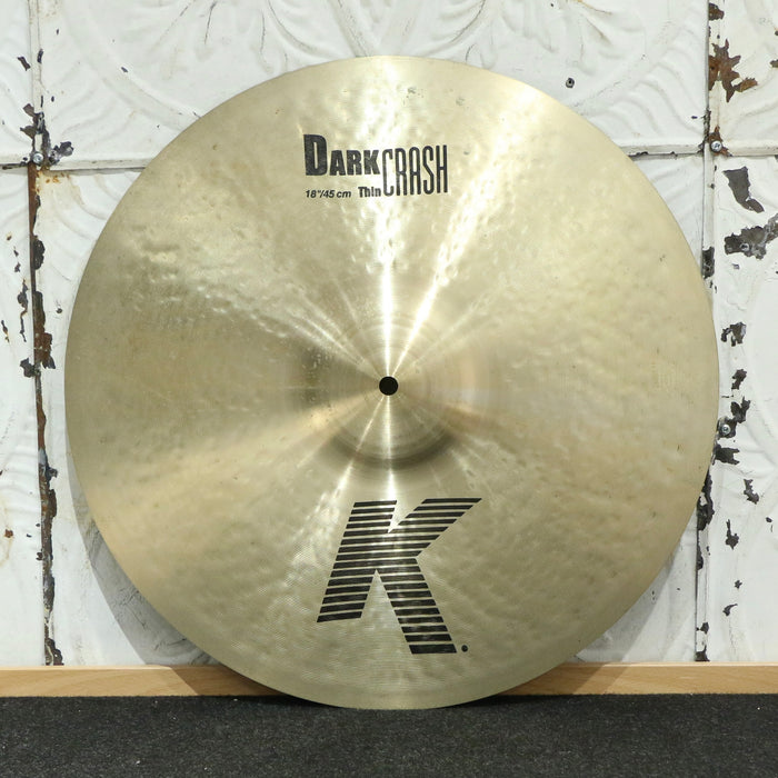 Cymbale crash usagée Zildjian K Dark Thin 18po (1346g)