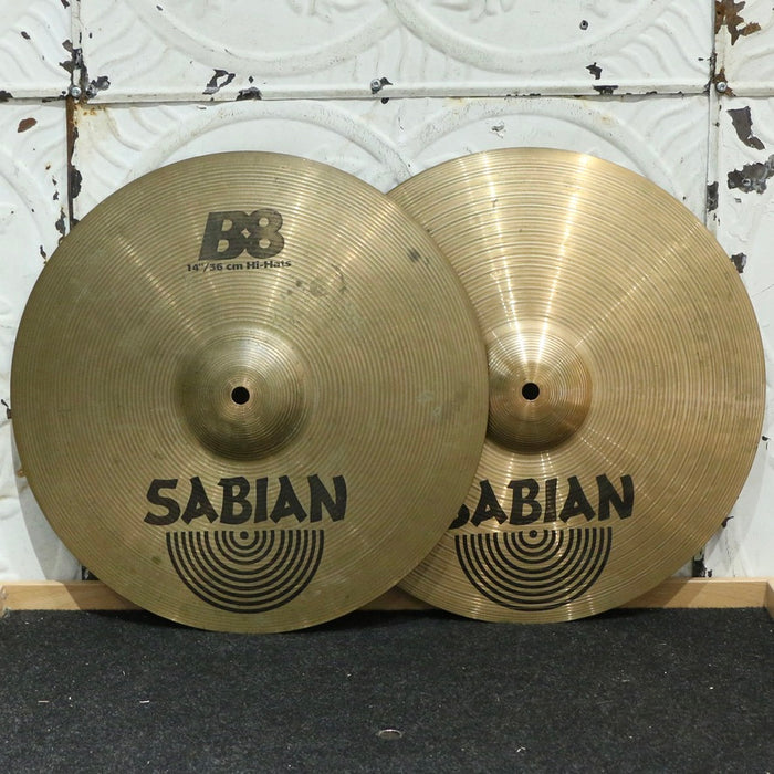 Cymbales hi-hat usagées Sabian B8 14po (940/1136g)