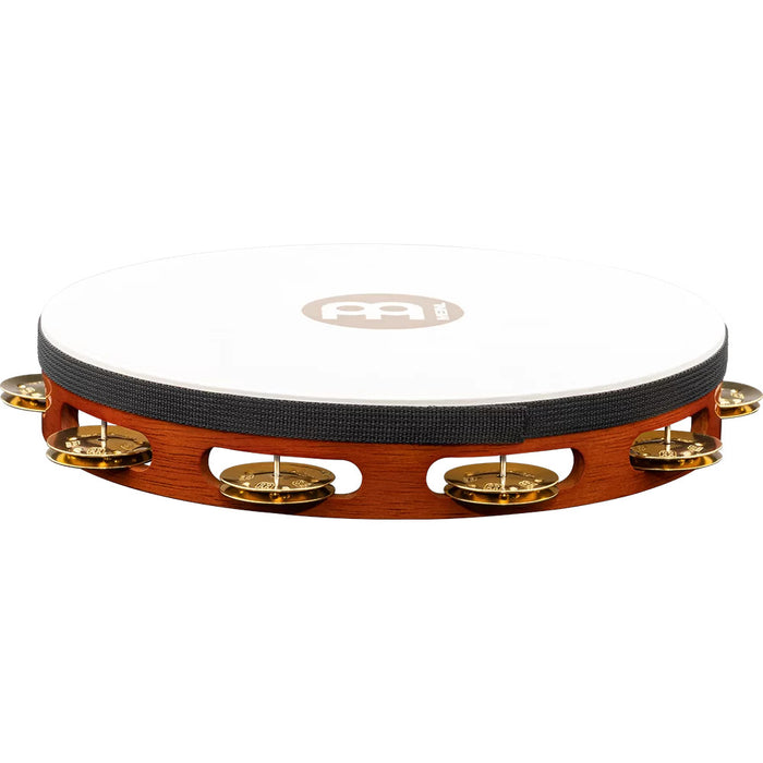 Meinl Traditional Goatskin Wood Tambourine 1 row brass jingles