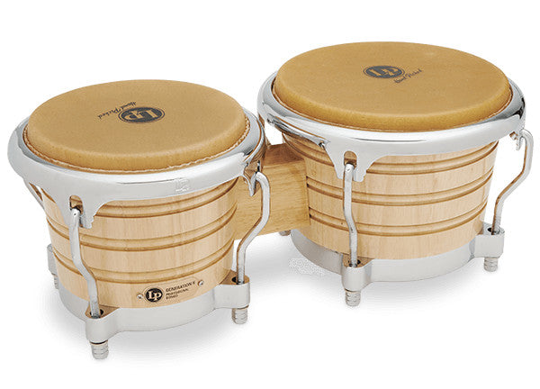 LP Generation II Wood Bongos Bongos Comfort Curve II Rims Chrome ...