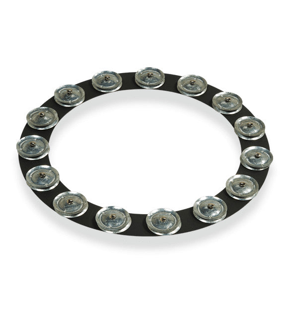 LP Tambo-Ring 14 inch - BLACK SAND WITH GALVANIZED STEEL JINGLES