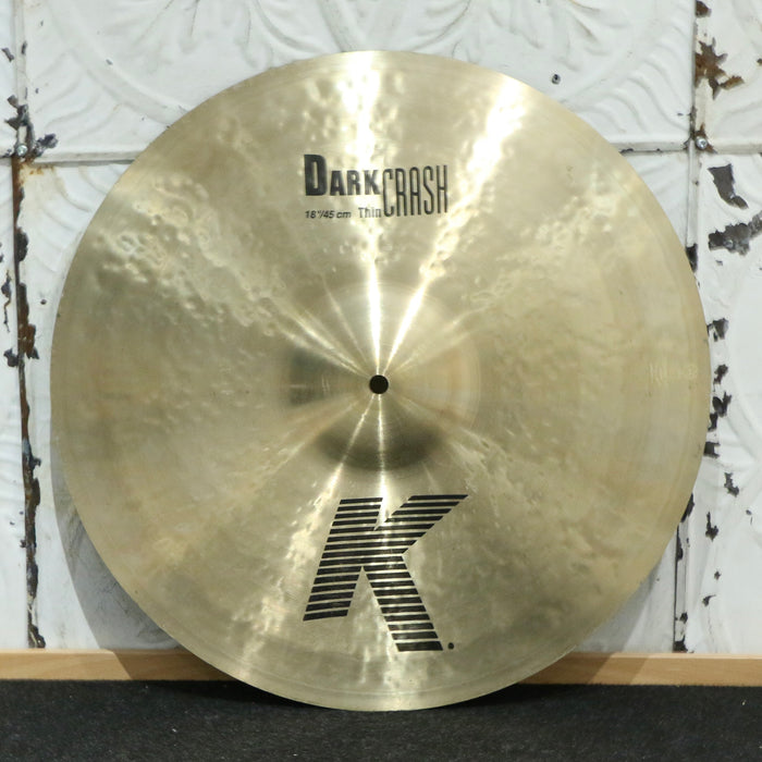 Used Zildjian K Dark Thin Crash Cymbal 18in (1340g)