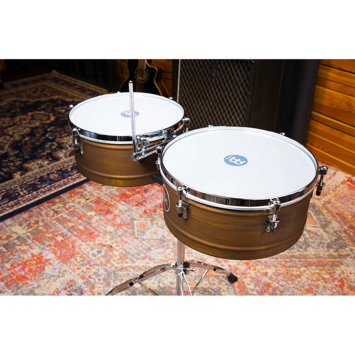 Meinl 14in & 15in Marathon Series Timbales - antique finish
