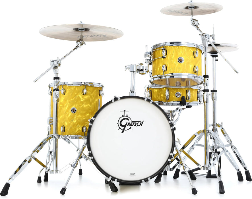 Gretsch Catalina Club Shell Pack - 8x12 14x14 14x18 5x14 - Yellow Satin Flame