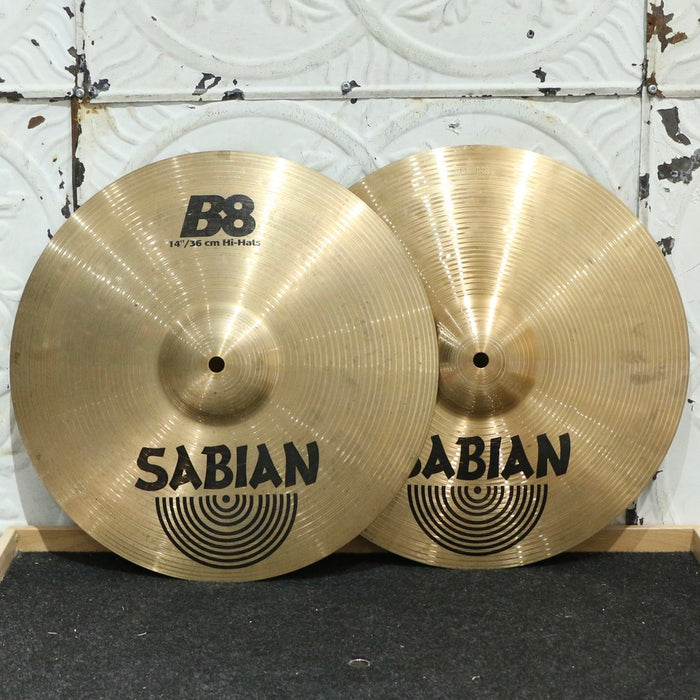 Used Sabian B8 Hi-Hat Cymbals 14in (968/1144g)