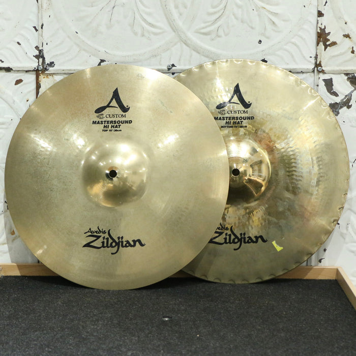 Cymbales hi-hat usagées Zildjian A Custom Mastersound 15po (1176/1656g)