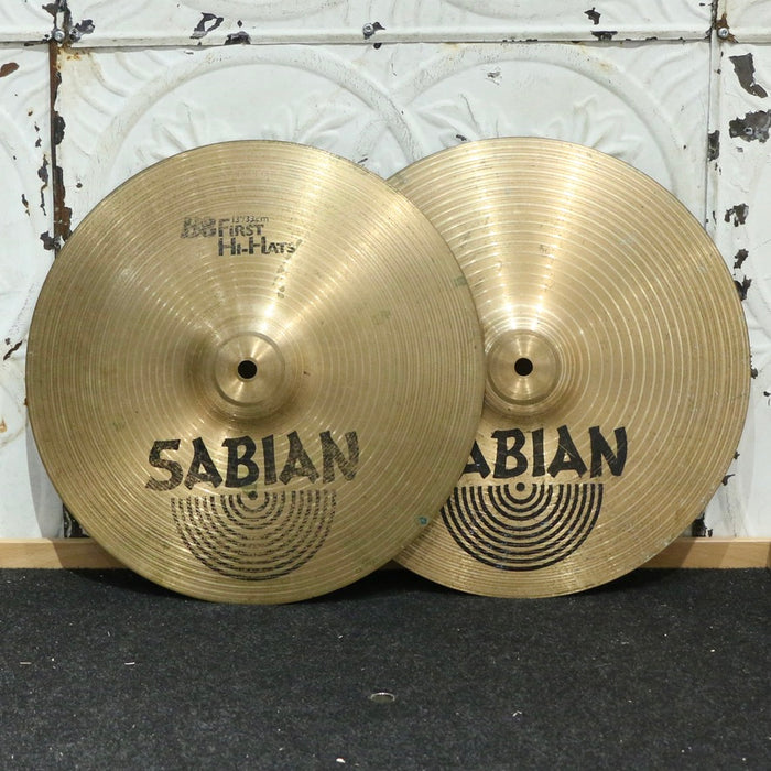 Cymbales hi-hat usagées Sabian B8 First 13po (822/976g)