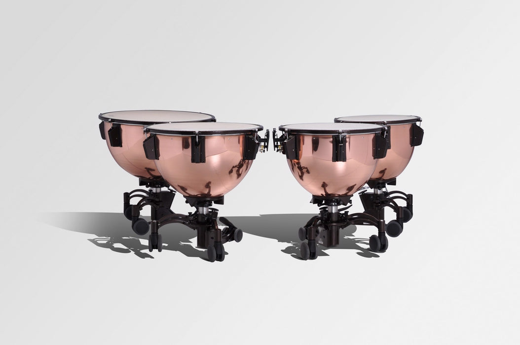 Timbales Adams Revolution, bol en cuivre poli avec fine tuner 23po, 26po, 29po, 32po