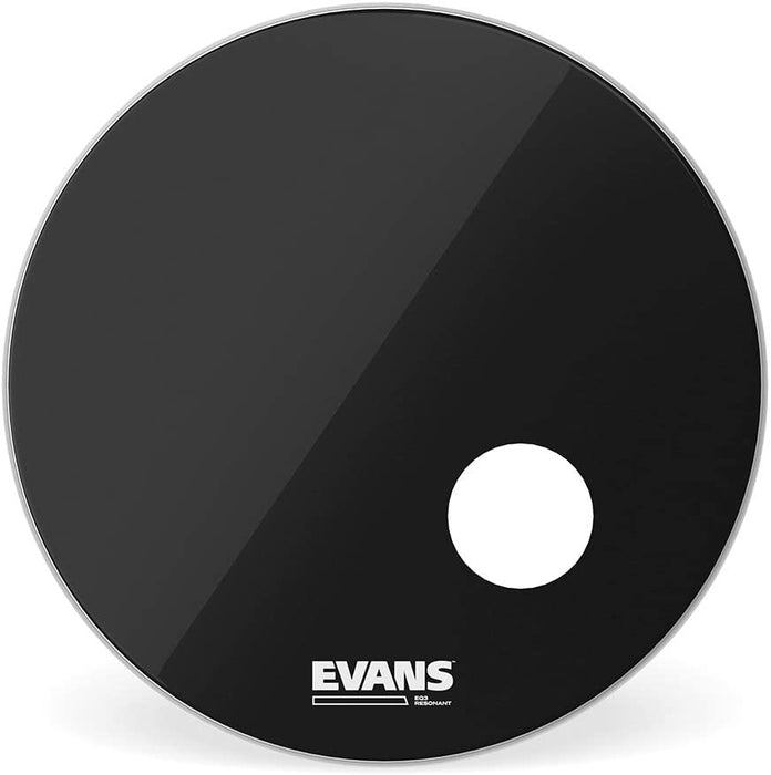 Evans EQ3 Black Bass Drum Reso Head 22in