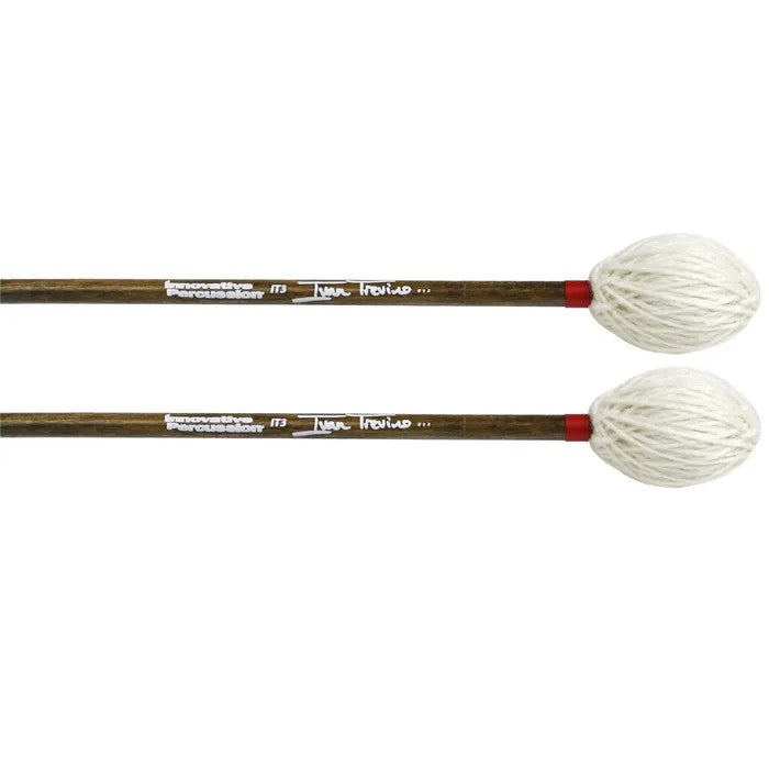 Innovative Percussion Ivan Trevino IT3 Medium Bright Marimba Mallets - white yarn