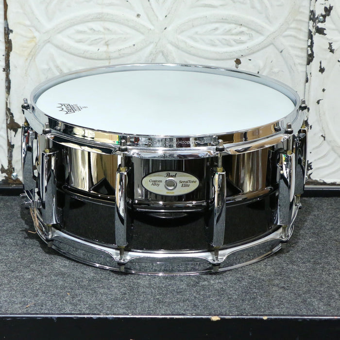 Used Pearl Sensitone Elite Brass Snare Drum 14X6.5in