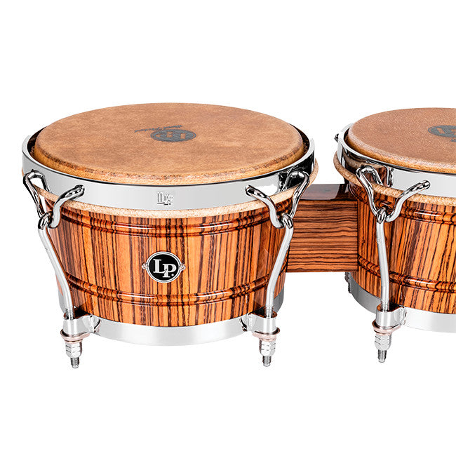 Bongos Latin Percussion Édition Limitée 60ième anniversaire John "Dandy" Rodriguez - bois Zebrano