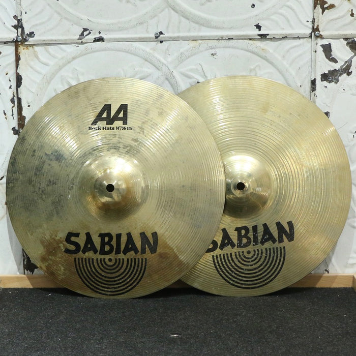 Cymbales hi-hat usagées Sabian AA Rock Brilliant 14po (1230/1486g)