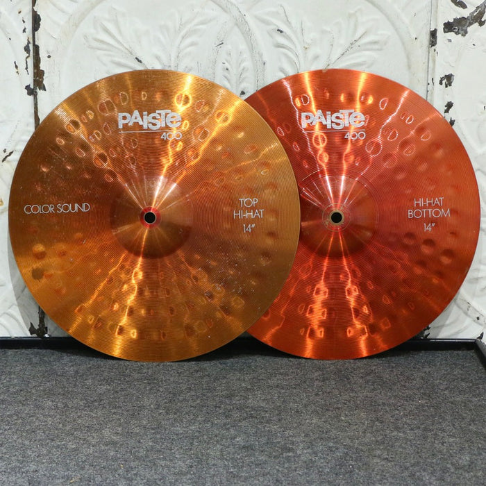 Used Paiste 400 Color Sound Hi-Hat Cymbals 14in (852/978g)