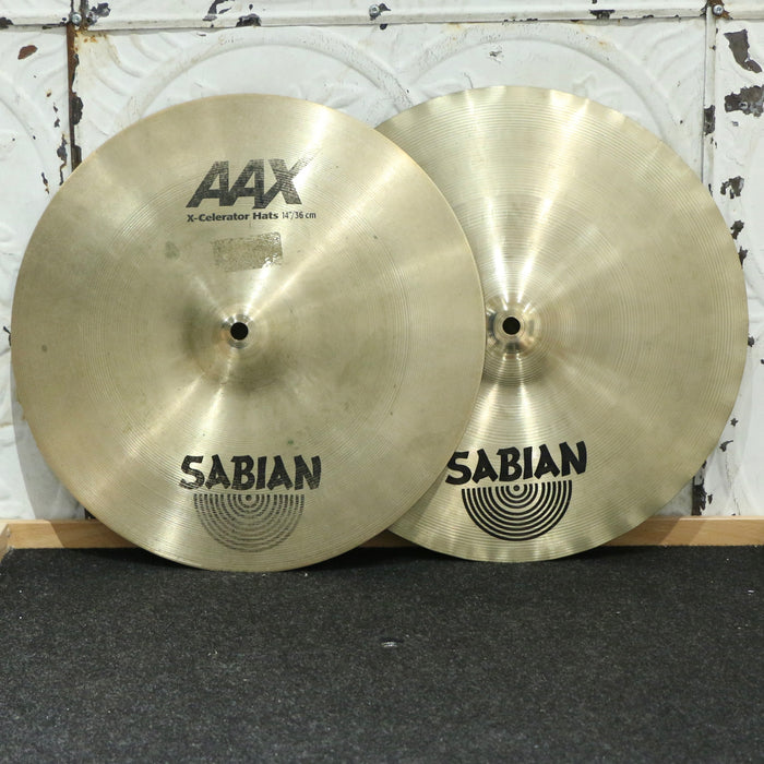 Used Sabian AAX X-Celerator Hi-Hat Cymbals 14in (1062/1450g)