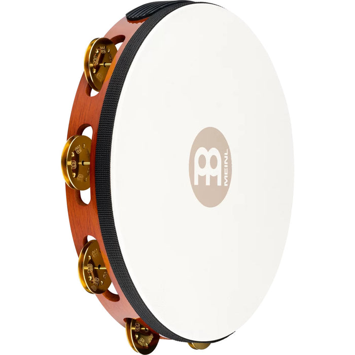 Meinl Traditional Goatskin Wood Tambourine 1 row brass jingles