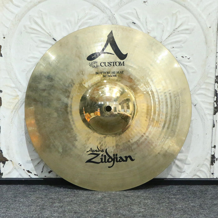 Used Zildjian A Custom Hi-Hat Bottom Cymbal 14in (1074g)
